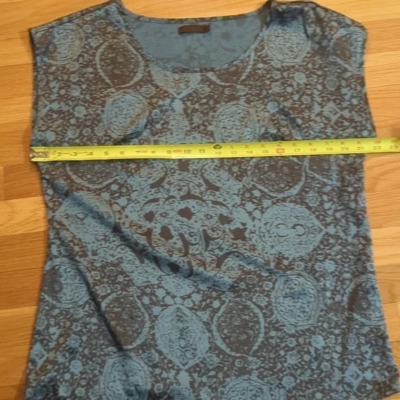 The Limited Teal Brown Blouse Large - Picture 5 of 9